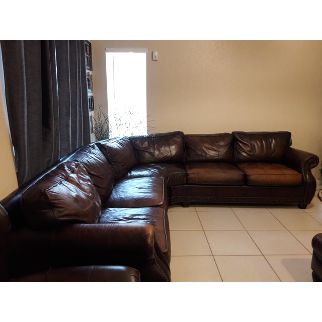 Bernhardt Grandview Sectional Leather Sofa Chairish