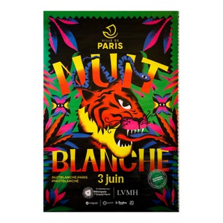 2024 French, Nuit Blanche Paris Advertisement Designed by Marine Crispin For Sale
