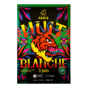 2024 French, Nuit Blanche Paris Advertisement Designed by Marine Crispin