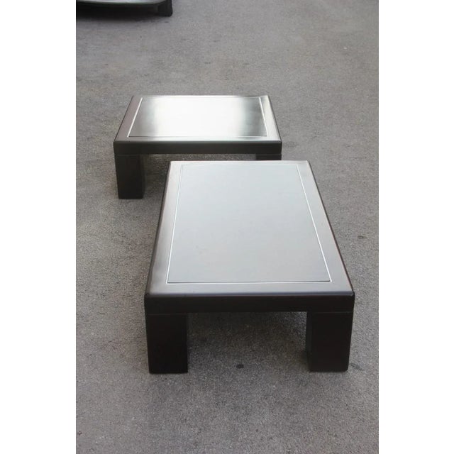 Metal Italian Aluminum Coffee Tables, 1970s, Set of 2 For Sale - Image 7 of 10