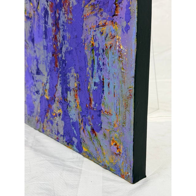 Sharon Cannon "Lavender" Abstract Oil Painting Textural Modern Art For Sale - Image 15 of 18