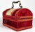 Textile Antique Velvet Jewelry, Trinket or Sewing Box For Sale - Image 7 of 18