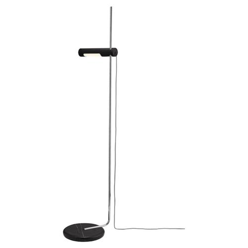 Angelo Mangiarotti Black-Chrome Alona Floor Lamp for Karakter Defined by clean lines and simple construction, the Alola...