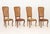 Wood Set of Five Italian Provincial Style Cane-Paneled Walnut Dining Chairs For Sale - Image 7 of 15