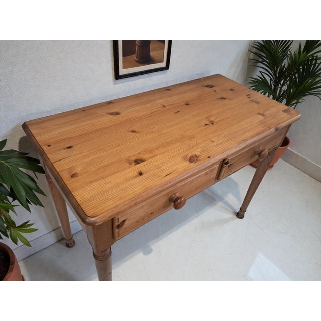 Vintage Pine Hall Console Table, 1980 For Sale - Image 10 of 18