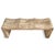 Wood Coastal Modern Washed Teak Wave Bench For Sale - Image 7 of 8