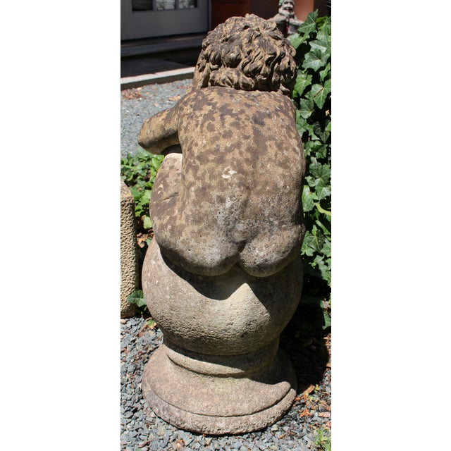 English Mid-20th Century English Cast Stone Figure of a Sleeping Boy on a Ball For Sale - Image 3 of 5
