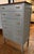 Traditional Vintage Solid Wood 5-Drawer Tallboy Dresser in Custom Blue Chateau For Sale - Image 3 of 13