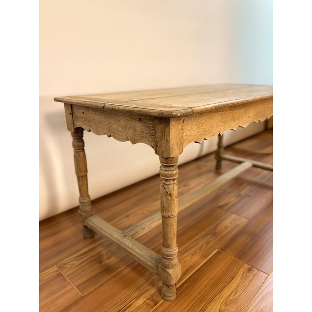 French Provincial Late 19th French Oak Draper’s Table For Sale - Image 3 of 6
