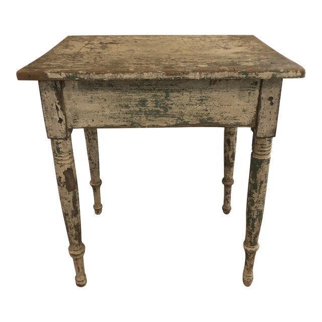 Late 20th Century Primitive Painted Table For Sale