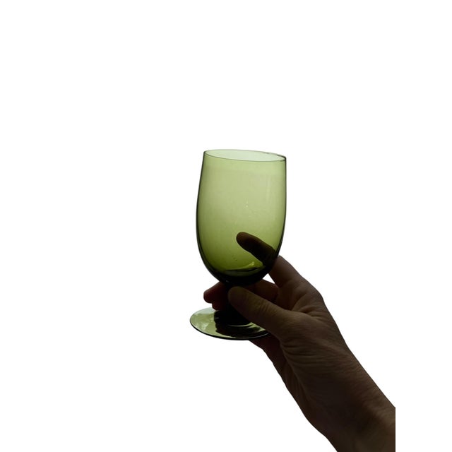 Mid-Century Modern Vintage Sasaki Romance Green Glassware Complete Service Set - 7 pcs For Sale - Image 3 of 16
