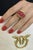 Bochic “Orient” Vintage Ruby & Diamond Ring Set 18K Yellow Gold & Silver For Sale In New York - Image 6 of 9