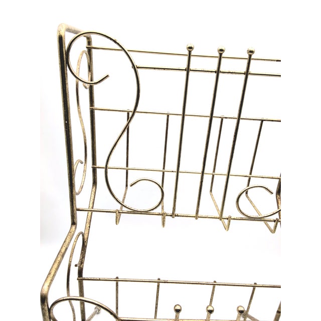 Large Vintage Brass Magazine / Record Vinyl Holder For Sale - Image 9 of 10