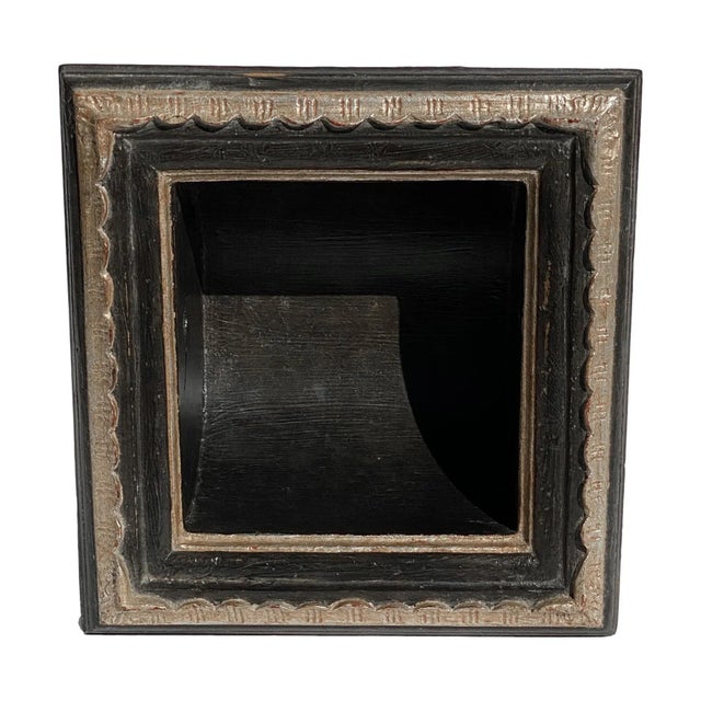 Italian Baroque Style Bathroom Paper Holder in "Ferrantino" Ebony & Parcel-Gilt by Judson Rothschild For Sale