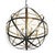 Farmhouse Modern Meridian Iron Orb Strap Chandelier For Sale - Image 3 of 6