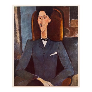 1958 After Amedeo Modigliani "Portrait of Jean Cocteau", First English Edition Full-Color Print For Sale