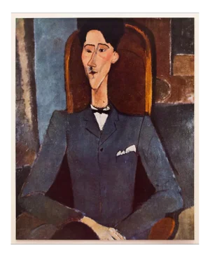 1958 After Amedeo Modigliani "Portrait of Jean Cocteau", First English Edition Full-Color Print
