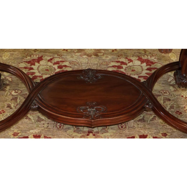 Karpen Brothers Mahogany Art Nouveau Desk Writing Table Library Table Circa 1905 For Sale - Image 10 of 12