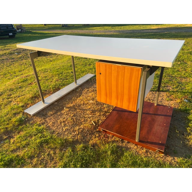 Florence Knoll Antenna Desk With Storage For Sale - Image 10 of 12