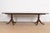 English Baker Furniture Style Georgian Mahogany Double Pedestal Extension Dining Table, Newly Refinished For Sale - Image 3 of 12