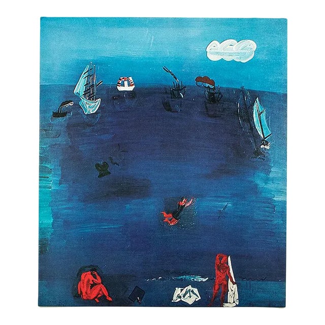1970 After Raoul Dufy "The Mediterranean", Full-Color Parisian Print For Sale