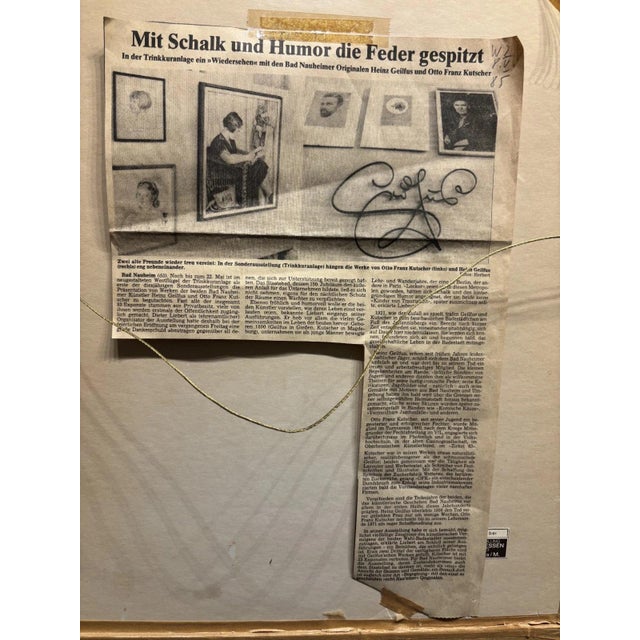 Blue Heinz Geilfuß, SOS at the Collapsed Footbridge, Gouache For Sale - Image 8 of 13
