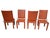 Vintage Chairs in Orange Leather and Iron, 1980, Set of 4 For Sale - Image 4 of 11