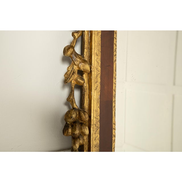 Wood Large Antique English Walnut and Gilt Mirror, 1700s For Sale - Image 7 of 11