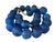 Glass Vintage African Jumbo Glass Dark Blue Trading Beads Necklace One String For Sale - Image 7 of 11