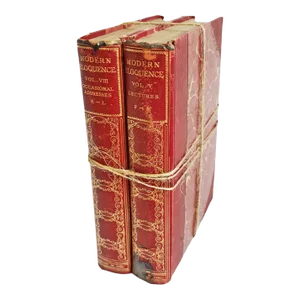 Antique Red Pair of Books