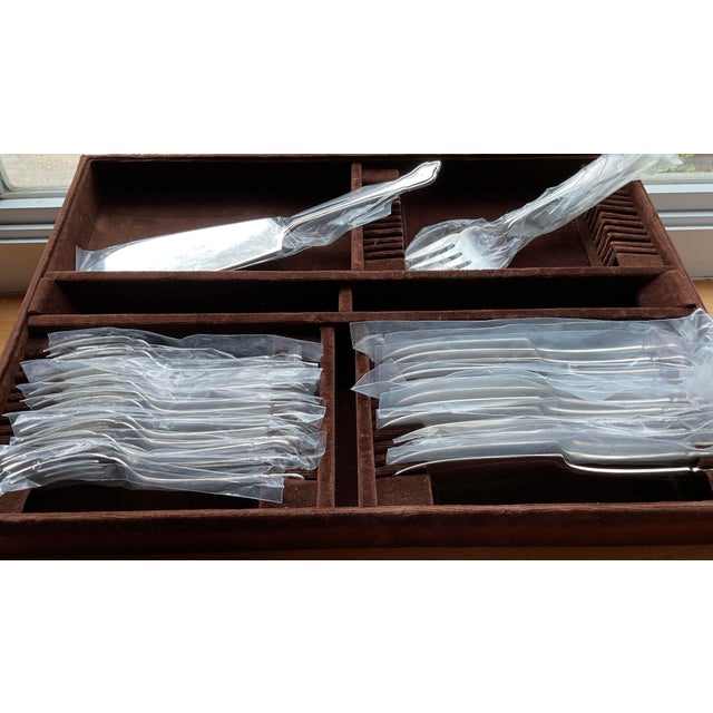 New 1980s Flatware Fish Set 26 Pieces Du Barry For Sale - Image 9 of 15