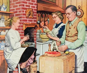1950s Americana Family Dinner by Stevan Dohanos