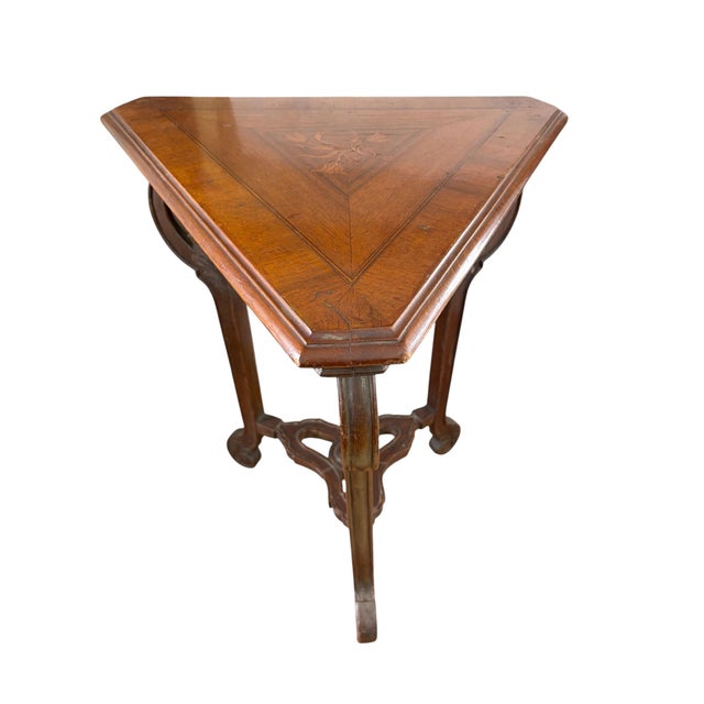 19th Century Late 19th-Century English Triangular Accent Table Cugini Lanzani For Sale - Image 5 of 10