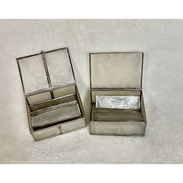 Vintage Horchow Collection Philippines Capiz Shell Table Place Markers With Boxes, 15 Piece For Sale - Image 12 of 12