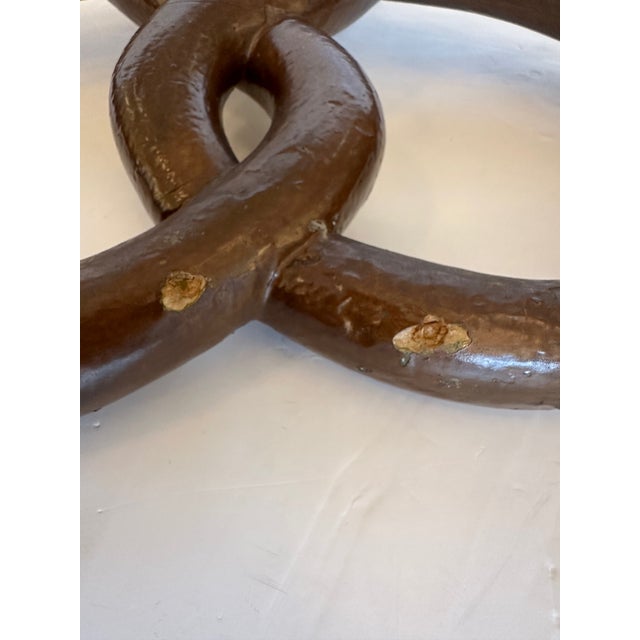 Antique Danish Hand Carved Pretzel Bakery Sign For Sale - Image 10 of 14
