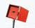 Mid 20th Century Mid 20th Century Chrome Red Box Shade Floor Lamp by Robert Sonneman for George Kovacs For Sale - Image 5 of 9
