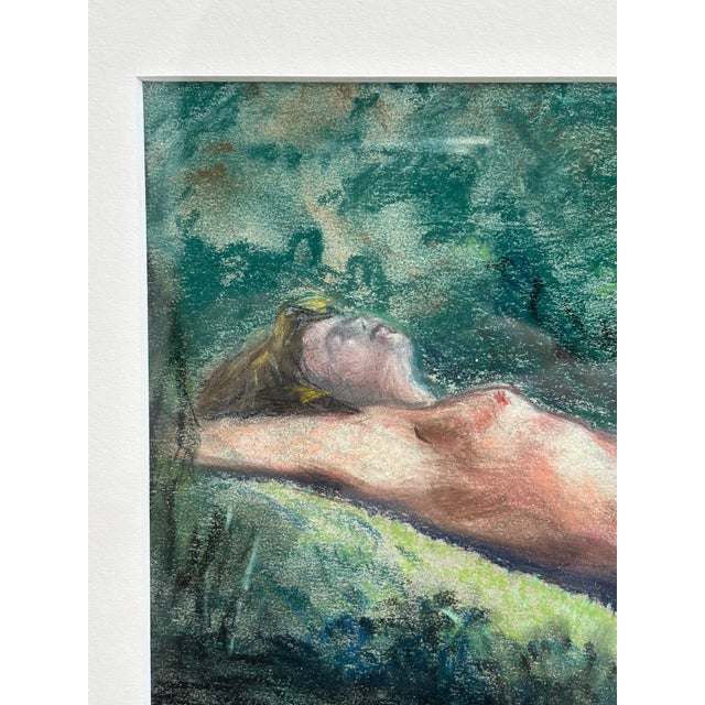Figurative Vintage Mid-Century Pastel Nude on Paper Circa 1960s – Newly Framed For Sale - Image 3 of 5