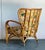 Heywood-Wakefield Vintage 1950s Heywood Wakefield MCM Bent Rattan Lounge Chair - One Owner, Original Fabric For Sale - Image 4 of 5
