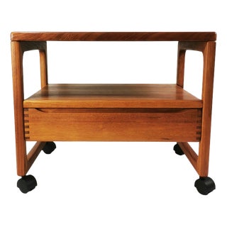 Mid-Century Teak Serving Bar Cart from BR Mobler attributed to Peter Brink, Denmark, 1960s For Sale
