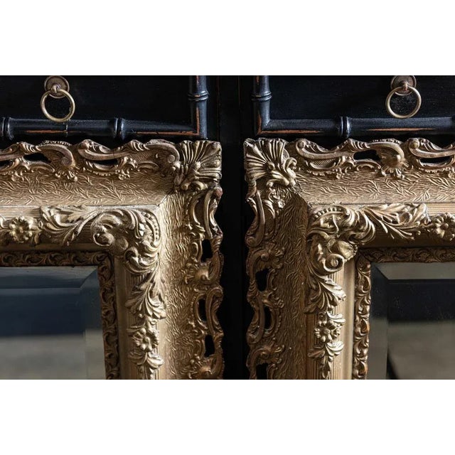 Gold 19th Century English Carved Giltwood and Plaster Mirrors, Set of 2 For Sale - Image 8 of 16