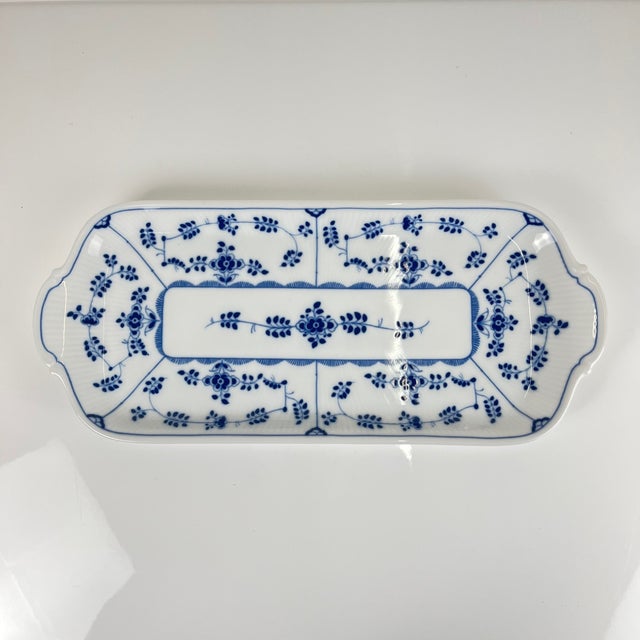 1970s Blue Porcelain Cake Plate from Heinrich, Germany, 1950s For Sale - Image 5 of 8