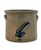 Antique Small 1 Gallon Size American New England Blue Decorated Stoneware Storage Jar - Circa 1870s For Sale - Image 10 of 18