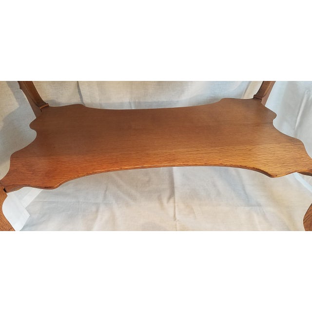1890s Victorian Style Golden Oak Library Table For Sale - Image 11 of 13