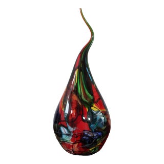 Abstract Art Glass Sculpture For Sale