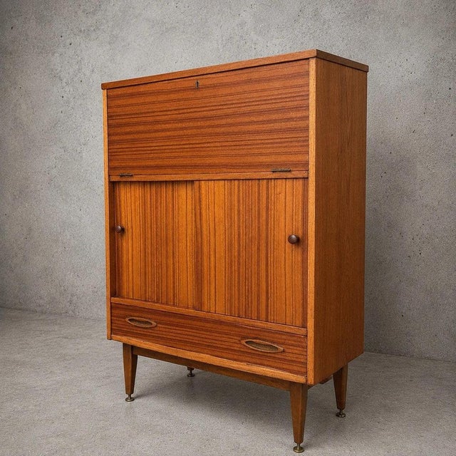 Mid-Century Walnut and Teak Secretary by Jentique, 1960s For Sale - Image 11 of 11