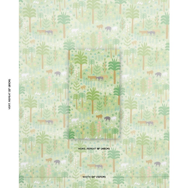 Inspired by handwoven textiles from South and Central America, Las Colinas in green is a charming small-scale pastoral...