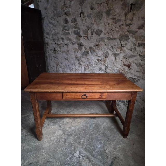 Antique French Farmhouse Table in Cherry, 1750s For Sale - Image 14 of 18