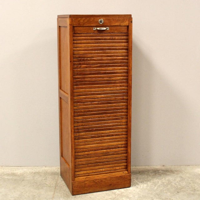 Vintage Filing Cabinet in Oak, 1930s For Sale - Image 11 of 11