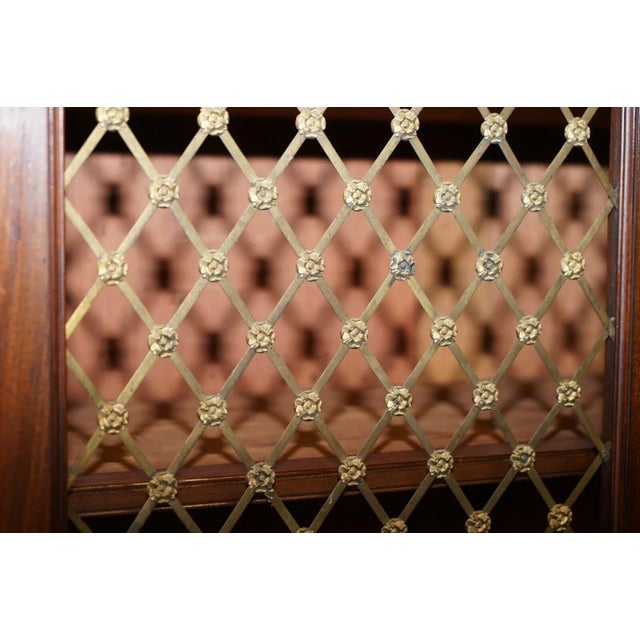 Wood Antique Hardwood and Pierced Bronzed Bookcase, 1800s For Sale - Image 7 of 12