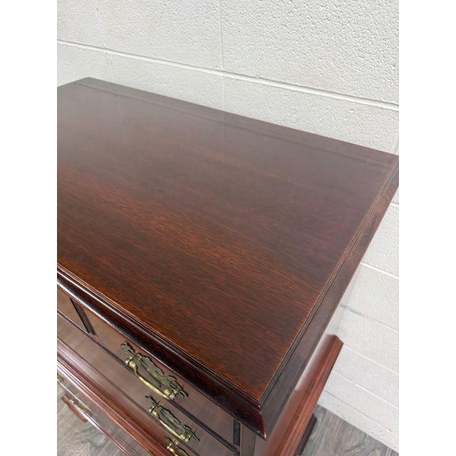 Wood Vintage Thomasville Chair Company Mahogany Chest on Chest Dresser For Sale - Image 7 of 18